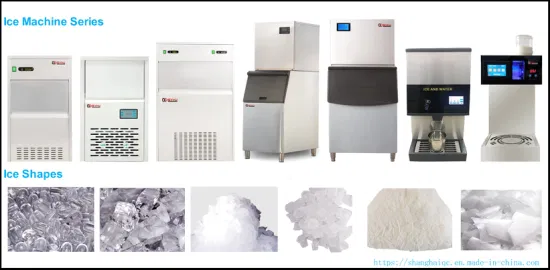 Uso comercial Bullet/Cube/Granular/Flake/Triturado/Nugget Ice Maker, Máquina para fabricar hielo, Máquina de hielo Zb