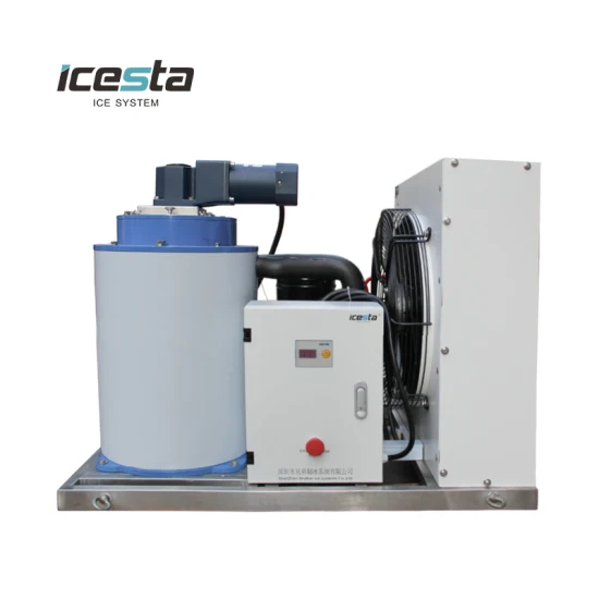 Icesta Máquina de hielo en escamas de refrigeración por aire de alta confiabilidad y fácil control de 300 kg a 10 toneladas para pescado